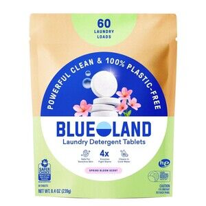 BLUELAND Laundry Detergent Tablets, 60 Count, Spring 60 Count (Pack of 1)